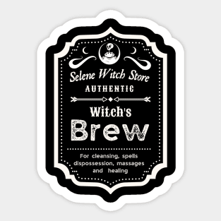 Selene Witch Store Authentic Witch's Brew: Cleansing, Spells, Dispossession, Massages, and Healing Sticker